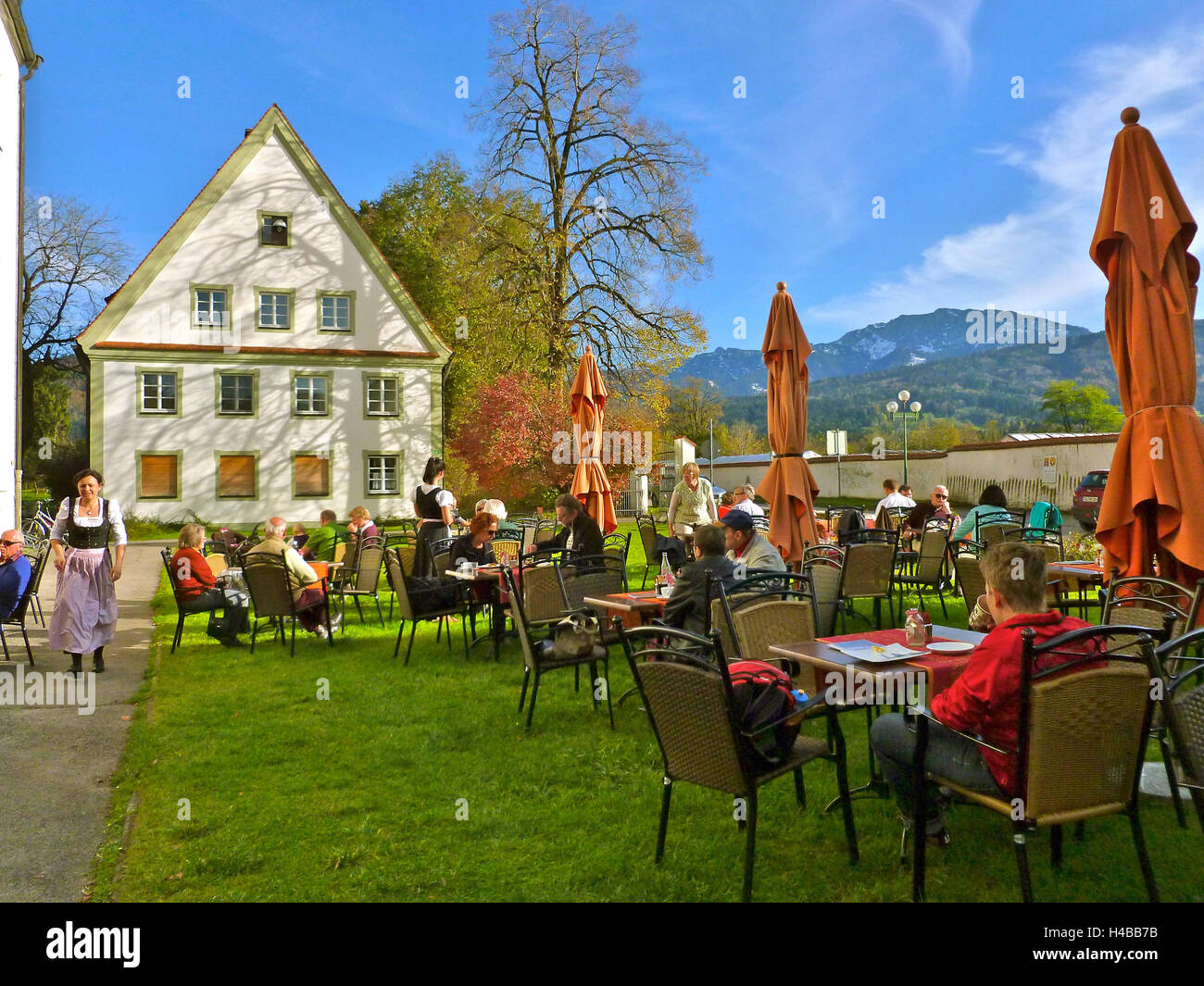 In Germania, in Baviera, Benediktbeuern, cafe Foto Stock
