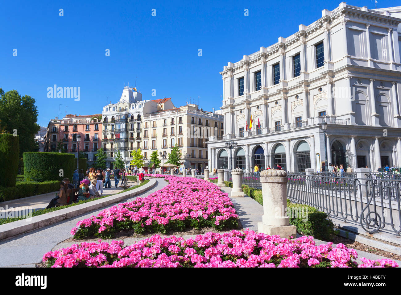 Il Royal Theatre, il Teatro Reale, Plaza de Oriente, madrid, Spagna Foto Stock