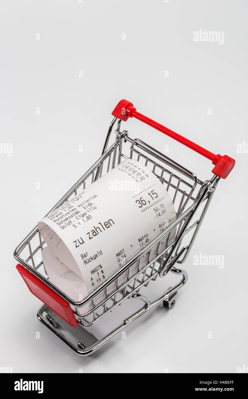 Carrello spesa, ricevimento, laminati, Foto Stock