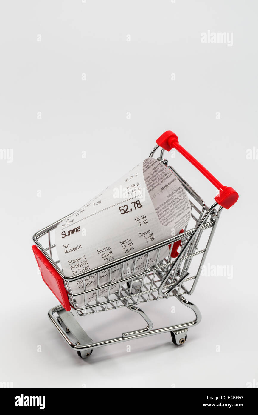 Carrello spesa, ricevimento, laminati, Foto Stock