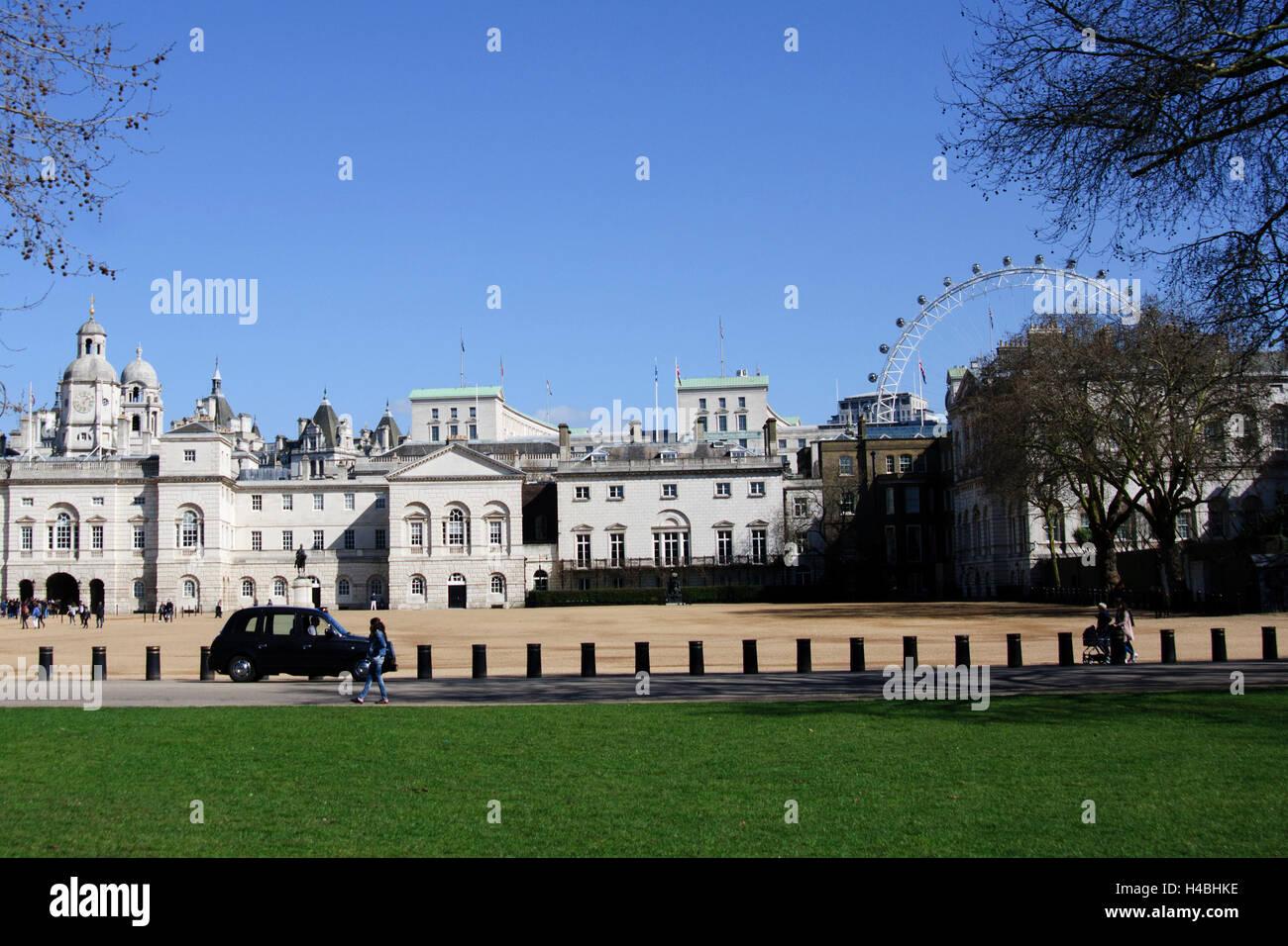 Horse Guard Parade e cabina a Londra. Foto Stock