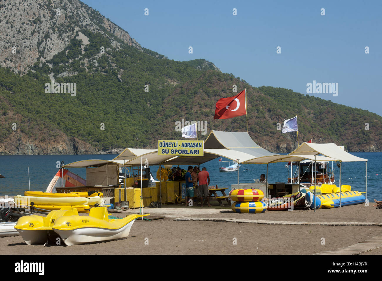 La Turchia, provincia di Antalya, tempo libero offrono nella baia di Adrasan al sud Kumluca, Foto Stock