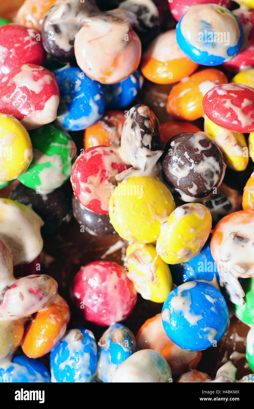 Smarties, incollate tra loro Foto Stock