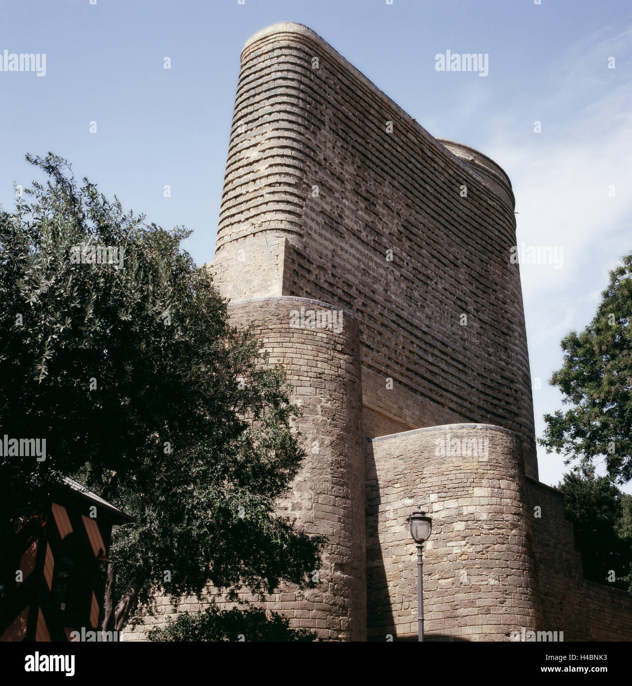 Maiden Tower a Baku la Città Vecchia Foto Stock