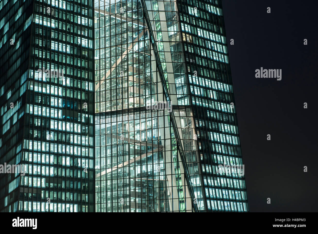 Germania, Hesse, di Francoforte sul Meno, facciata della Banca centrale europea di Francoforte Ostend Foto Stock