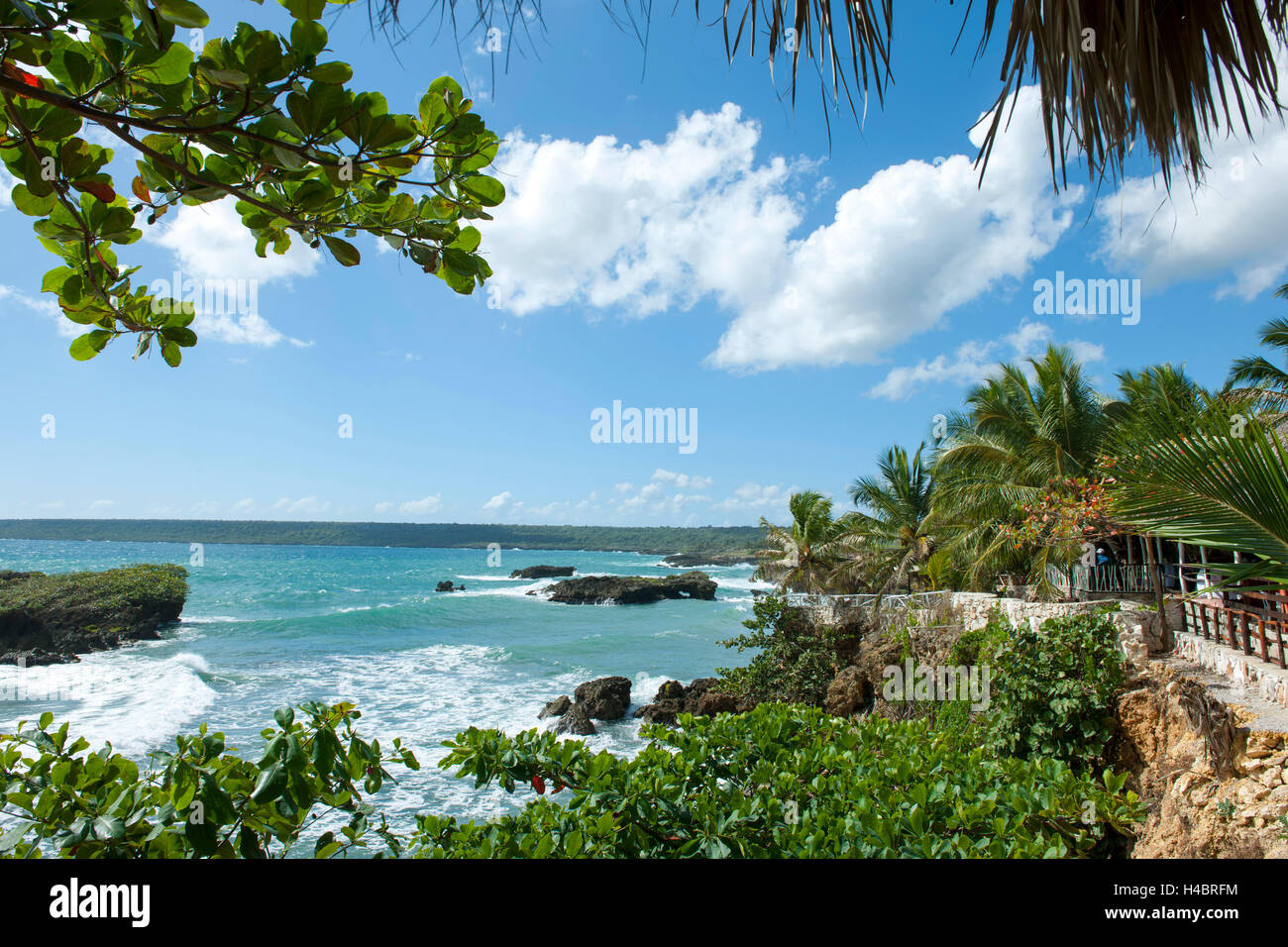 Repubblica Dominicana, est, Boca de Yuma, costa con l'estuario Foto Stock