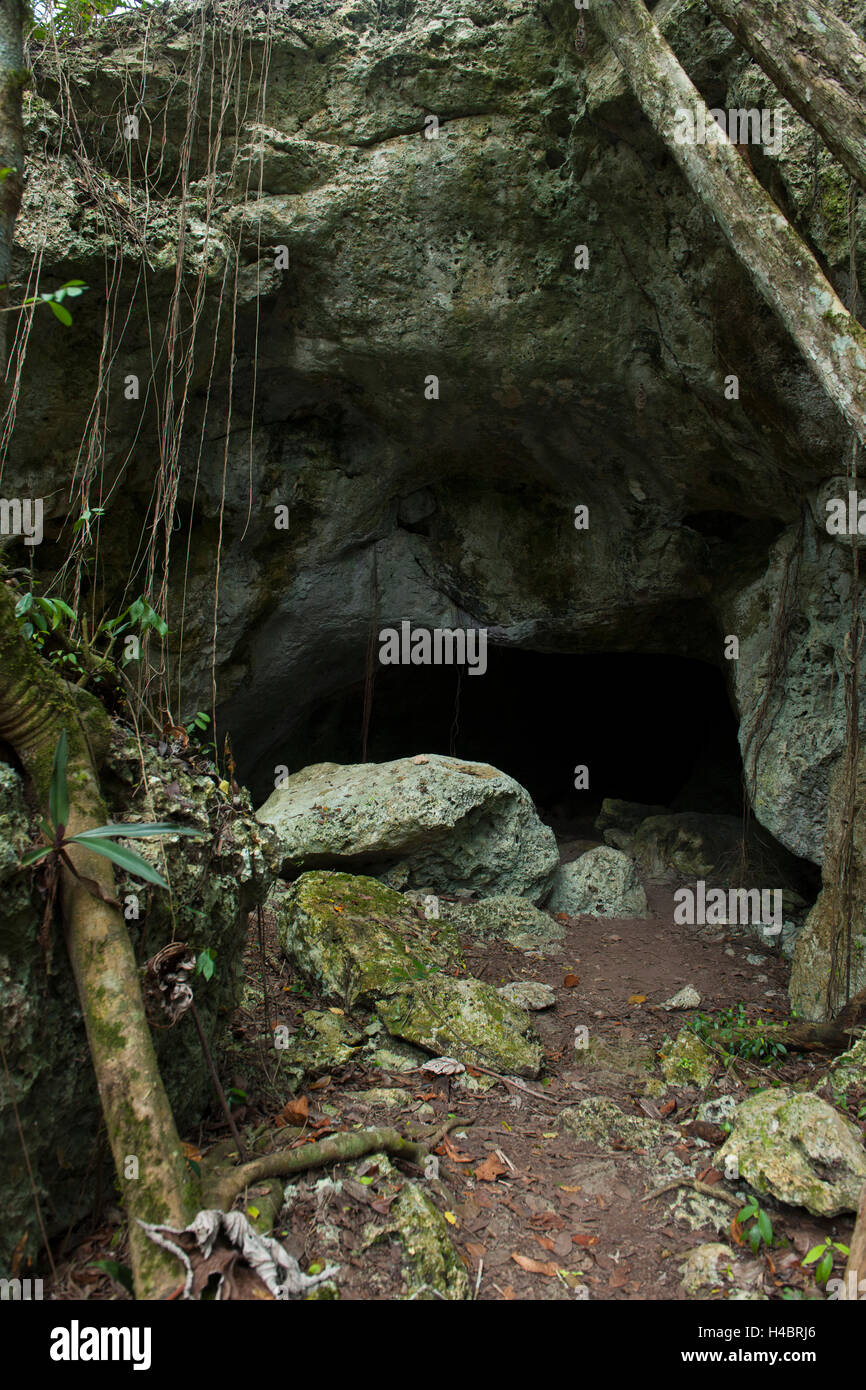 Repubblica Dominicana, est, Bayahibe, Parque Nationwide del estone, pit Cueva del Punta (anche cucchiaio Puente) Foto Stock