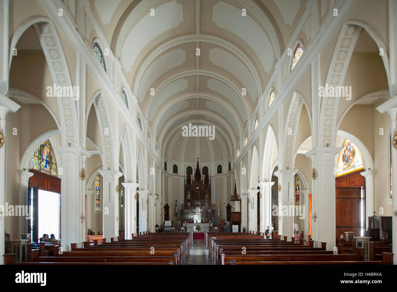 Repubblica Dominicana, est, San Pedro de Macoris, la chiesa neogotica di San Pedro Apostol Foto Stock