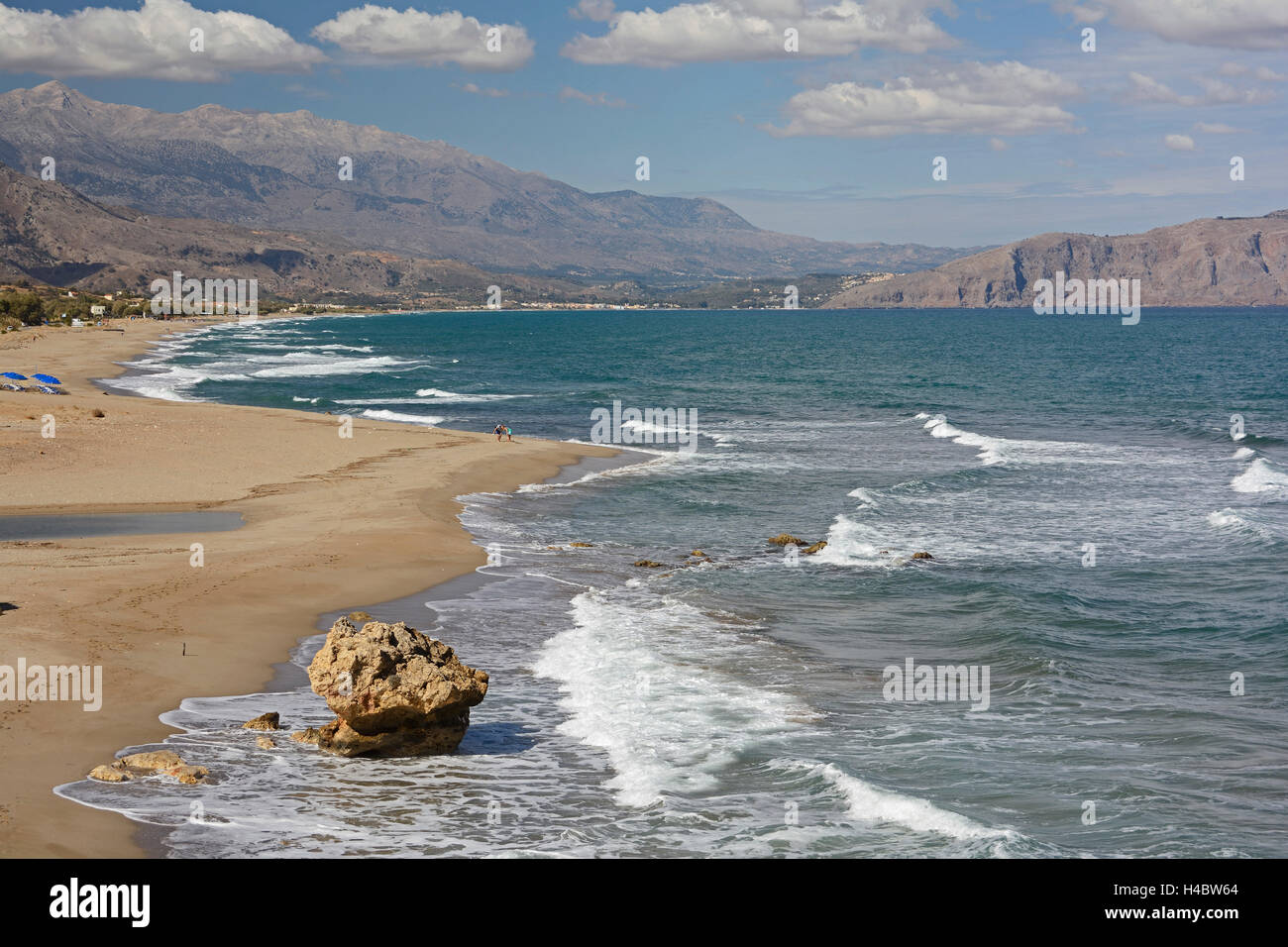 Creta, il paesaggio costiero nei pressi di Georgioupolis Foto Stock