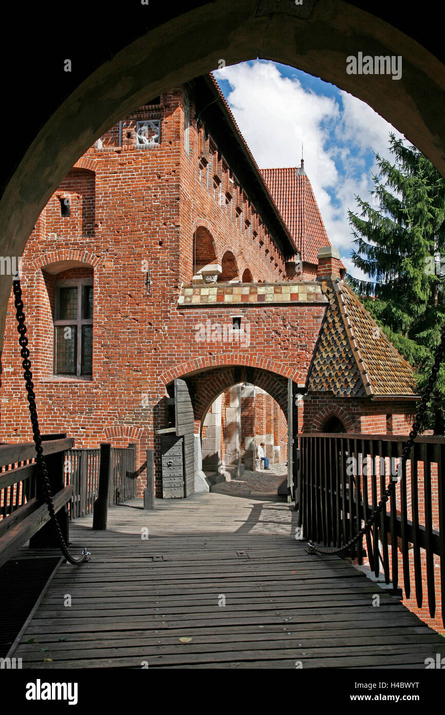 Polonia, Pomerania, Malborski, Malbork, castello di Malbork Foto Stock