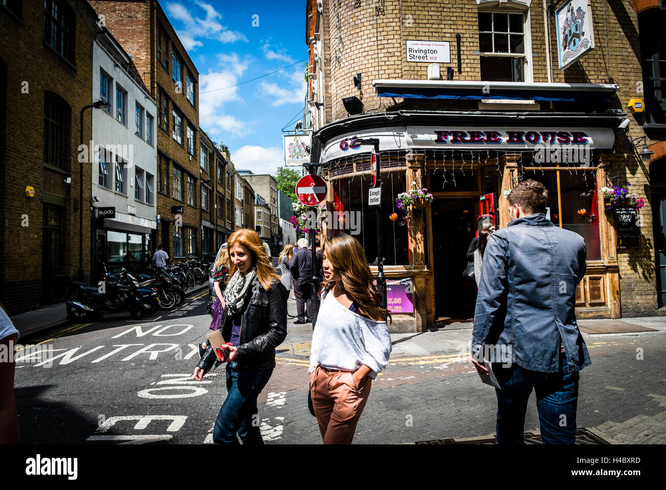 Pub a Shoreditch e Hoxton quartiere di Londra, Regno Unito, Europa Foto Stock