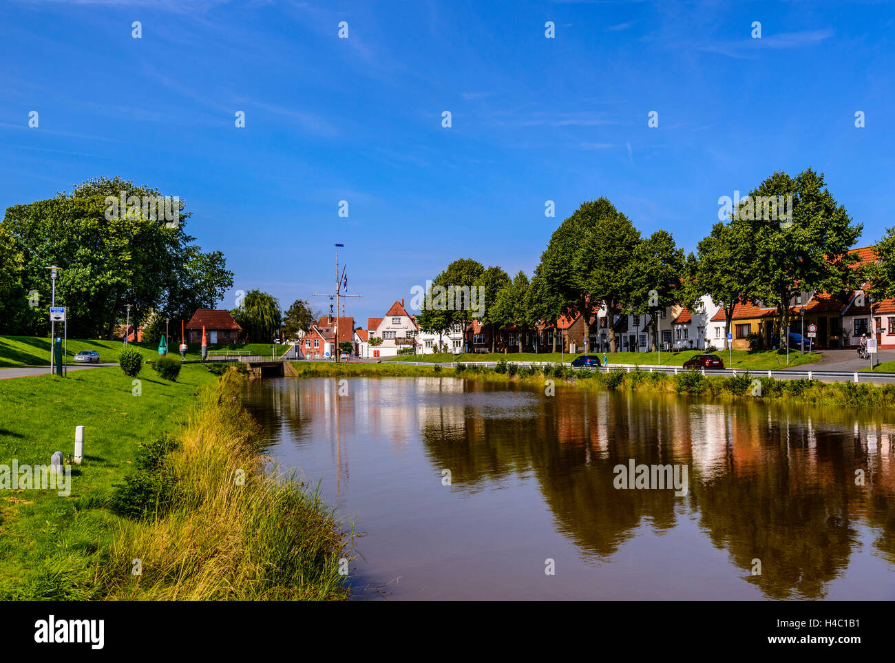 Germania, Schleswig-Holstein, Frisia settentrionale, penisola Eider (fiume)stedt, Tönning, storico porto Foto Stock