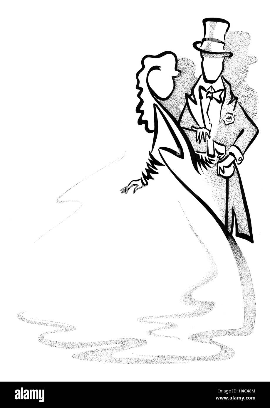 Giovane all'ingresso della sala da ballo Foto Stock