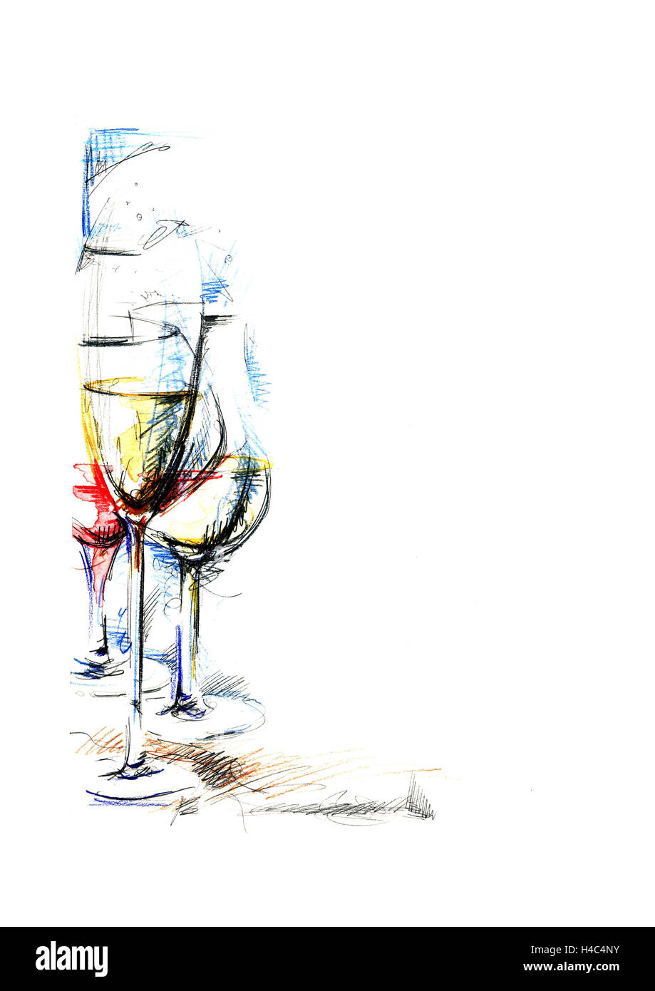 Lista dei vini Foto Stock