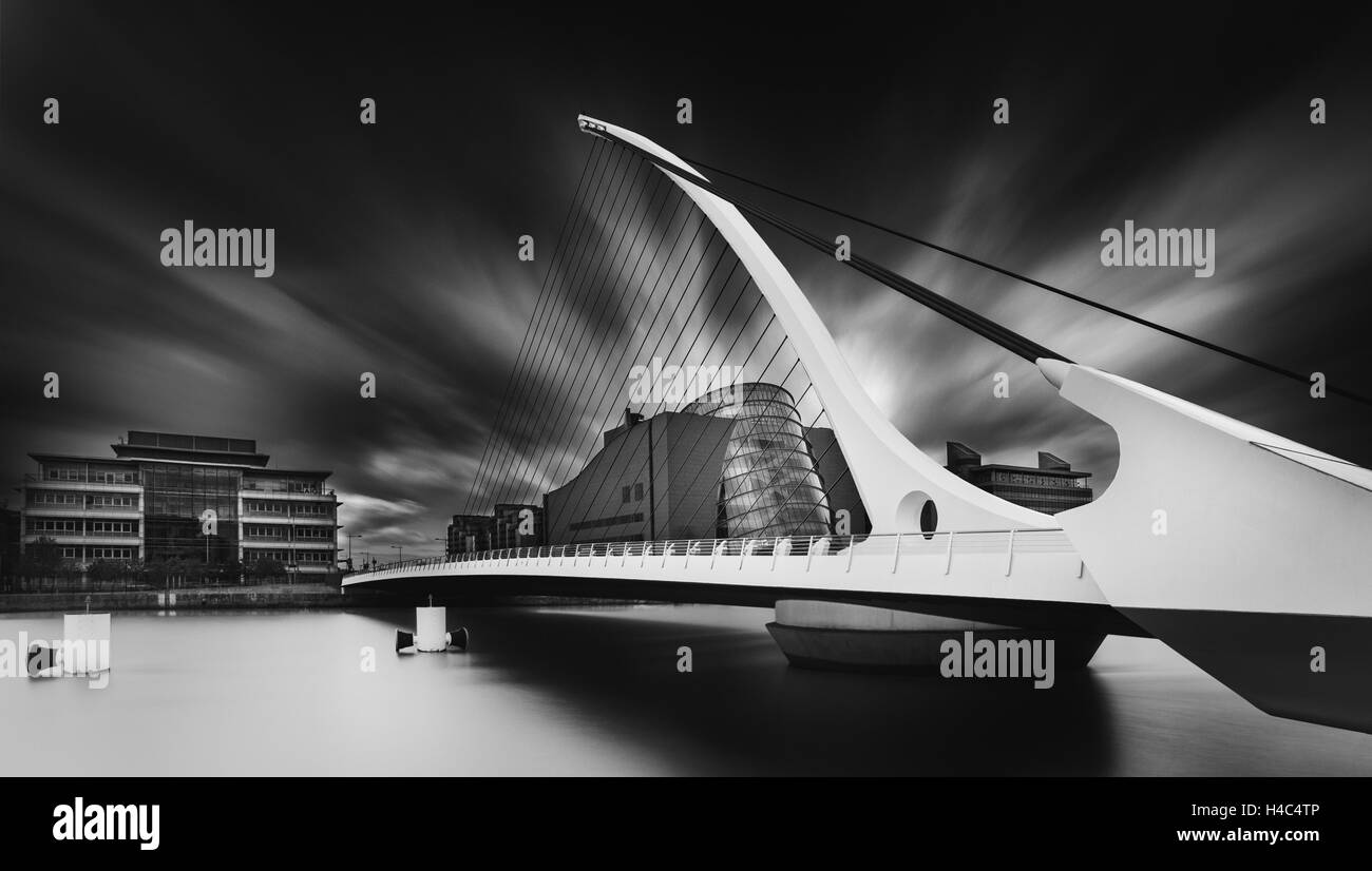 Samuel Beckett bridge a Dublino, Irlanda Foto Stock