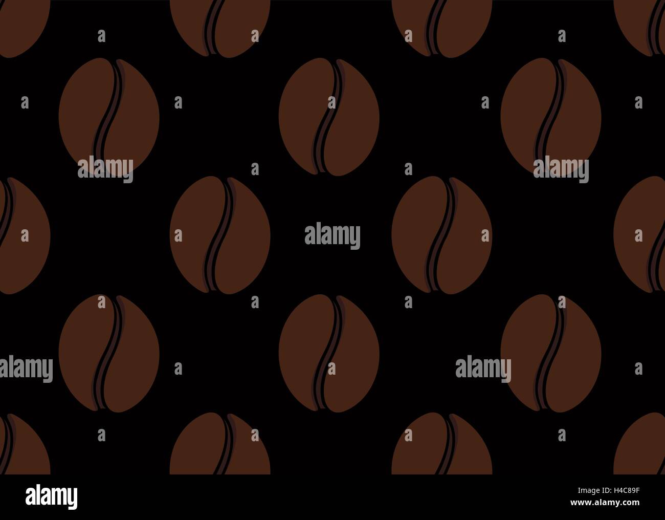 Abstract isolato i chicchi di caffè seamless texture mattina bere sfondo. Carta da parati Cafe interior design. Vettore illustrazione di caffè. Bevanda Energetica sullo sfondo. Latte, caffè espresso,americano segno. Illustrazione Vettoriale