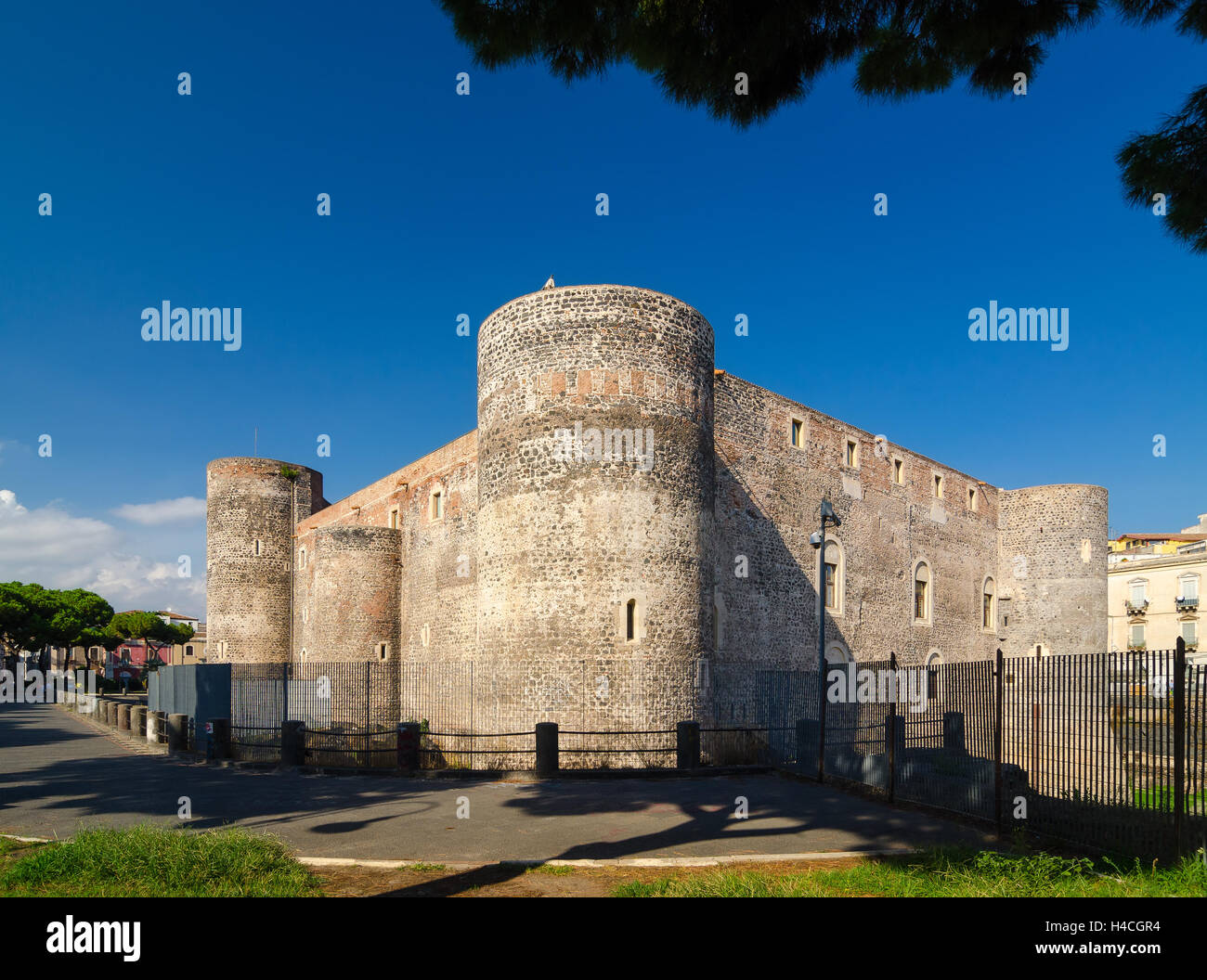 Castello Ursino o recare Castello, noto anche come Castello Svevo di Catania, è un castello di Catania, Sicilia, Italia meridionale. Foto Stock