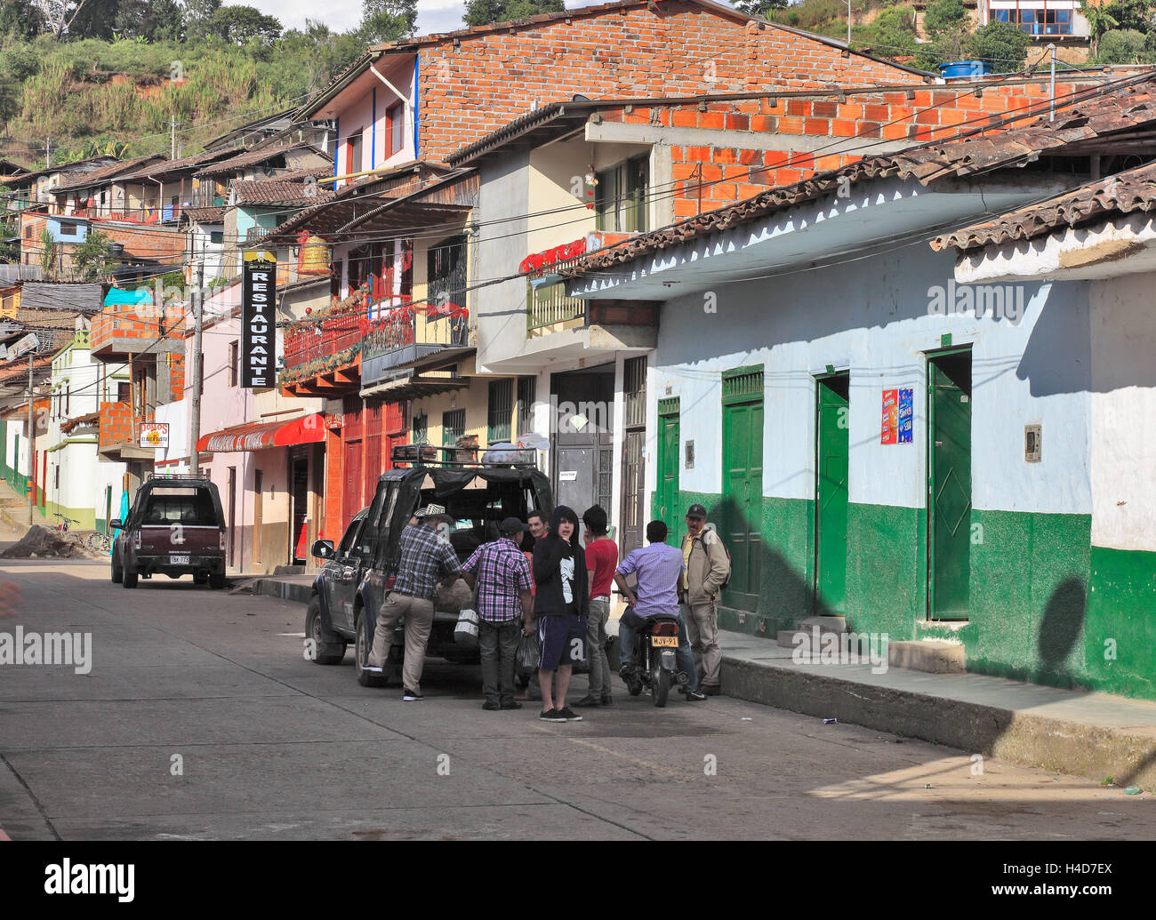 Repubblica della Colombia, San Augustin, Departamento Huila, strade scena Foto Stock