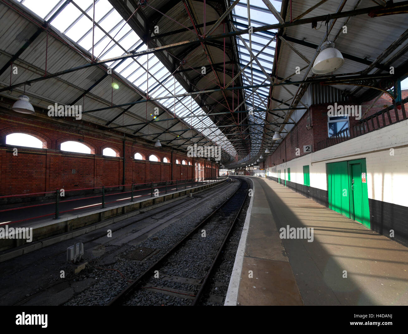 Holyhead stazione ferroviaria, Holyhead, Anglesey, Galles del Nord, Wales, Regno Unito Foto Stock