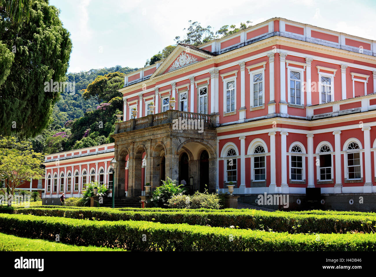 Petropolis è di una città nello stato federale di Rio de Janeiro, Egli accoglie il Brasile, da Pedro II costruito Palace, dal 1940 il Museu Imperial Foto Stock