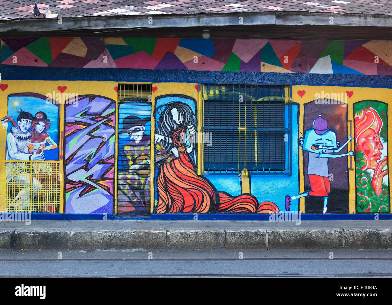 Artista della quarta Santa Teresa, Rio de Janeiro, Brasile Foto Stock