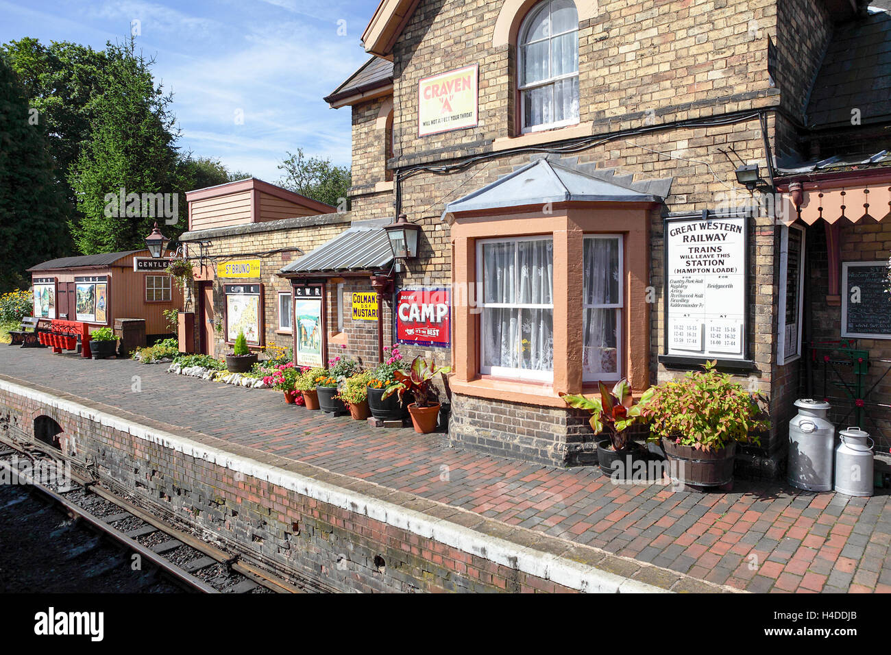 Stazione vittoriana on Severn Valley Railway. Foto Stock