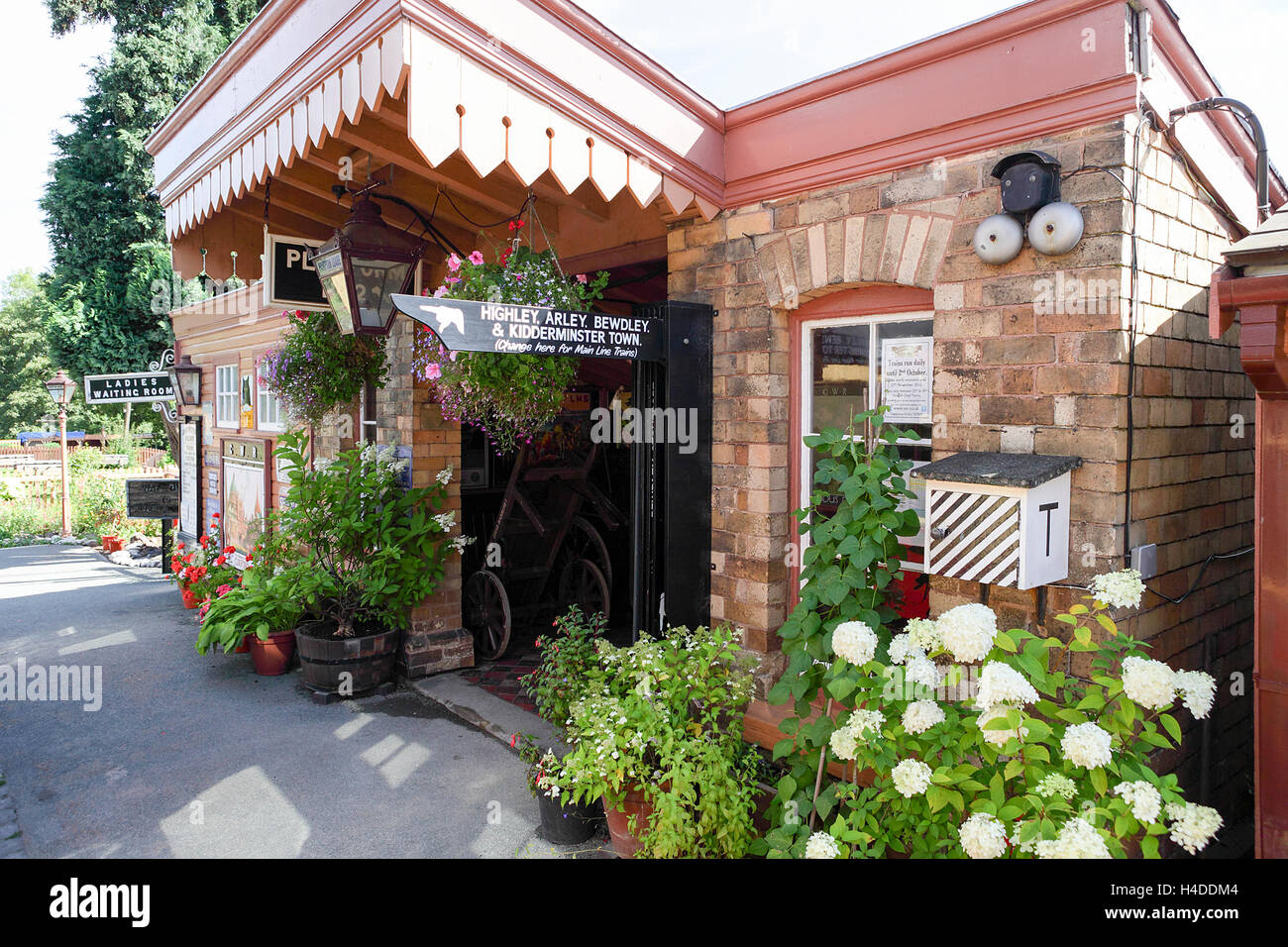 Stazione vittoriana on Severn Valley Railway. Foto Stock