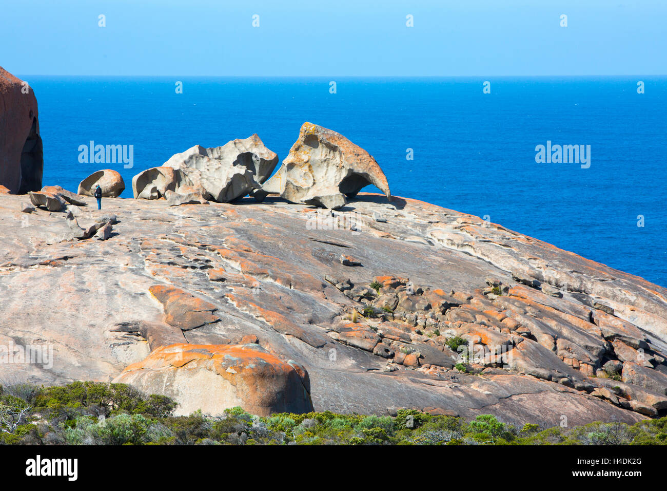 Remarkable Rocks nel Parco Nazionale di Flinders Chase su Kangaroo Island,Sud Australia Foto Stock