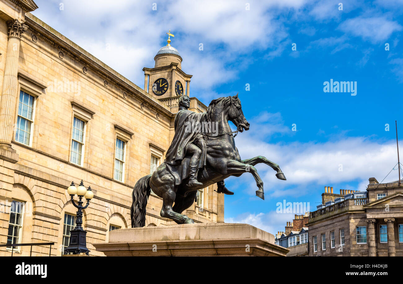 Il duca di Wellington Statua di Edimburgo - Scozia Foto Stock