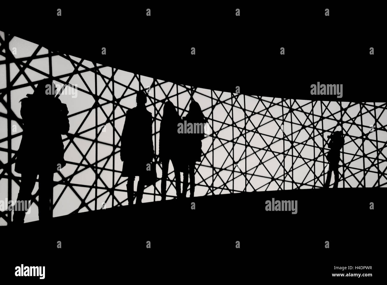 Interno di Louis Vuitton Fondazione Museo di Arte Parigi Francia Foto Stock