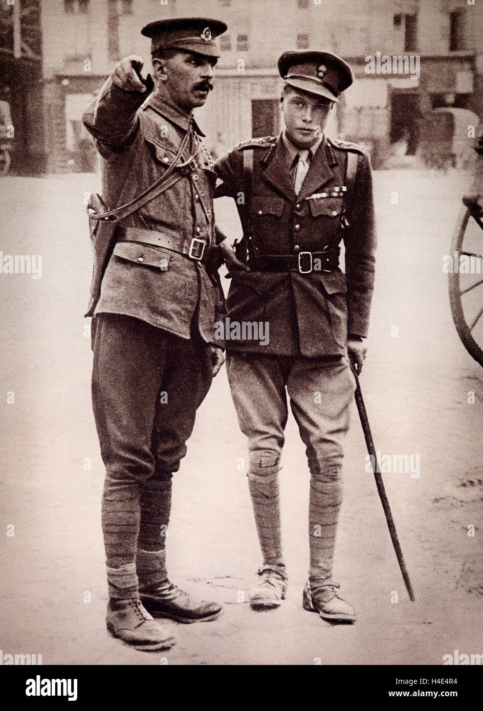 Il Principe di Galles, per poi essere re George VI, in uniforme militare. Egli ha espresso il desiderio di servire in Francia e a quanto pare ha preso parte a un attacco prima della fine del 1914. Foto Stock