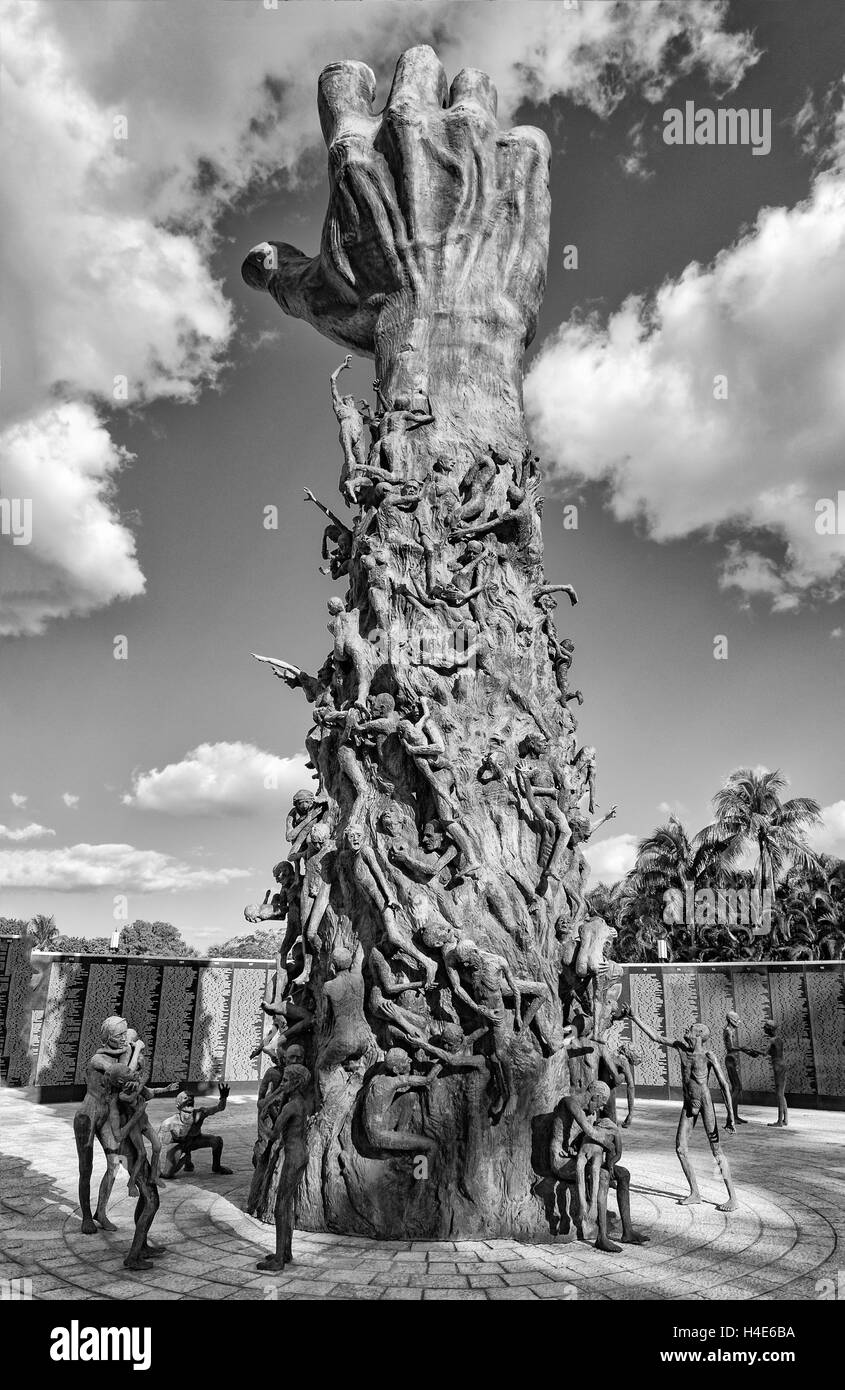 Florida, Miami Beach, il Memoriale dell'Olocausto, Kenneth Treister scultore e designer, mono ver. d0019504 Foto Stock