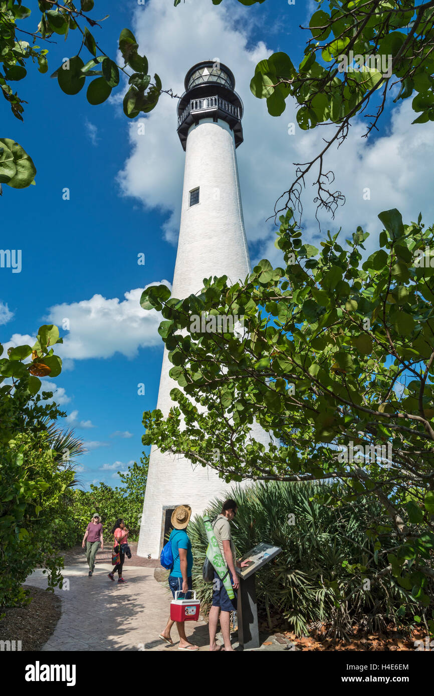 Florida, Miami, Key Biscayne, Bill Boggs Cape Florida State Park, Cape Florida Lighthouse Foto Stock