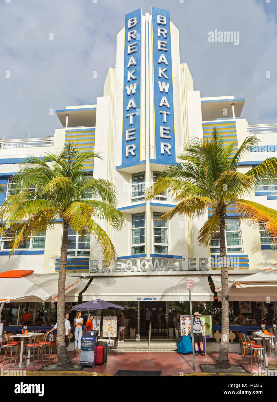 Florida Miami Beach Art Deco District, Ocean Avenue, frangionde Hotel, Ristorante Foto Stock