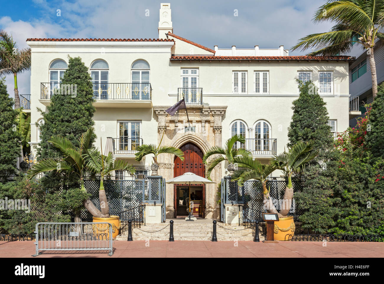 Florida Miami Beach Art Deco District, Ocean Avenue, la Villa Casa Casuarina, hotel, ristorante Foto Stock