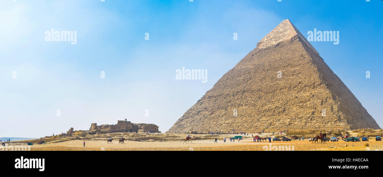 Giza sito archeologico è uno dei più popolari luoghi in Egitto. Foto Stock