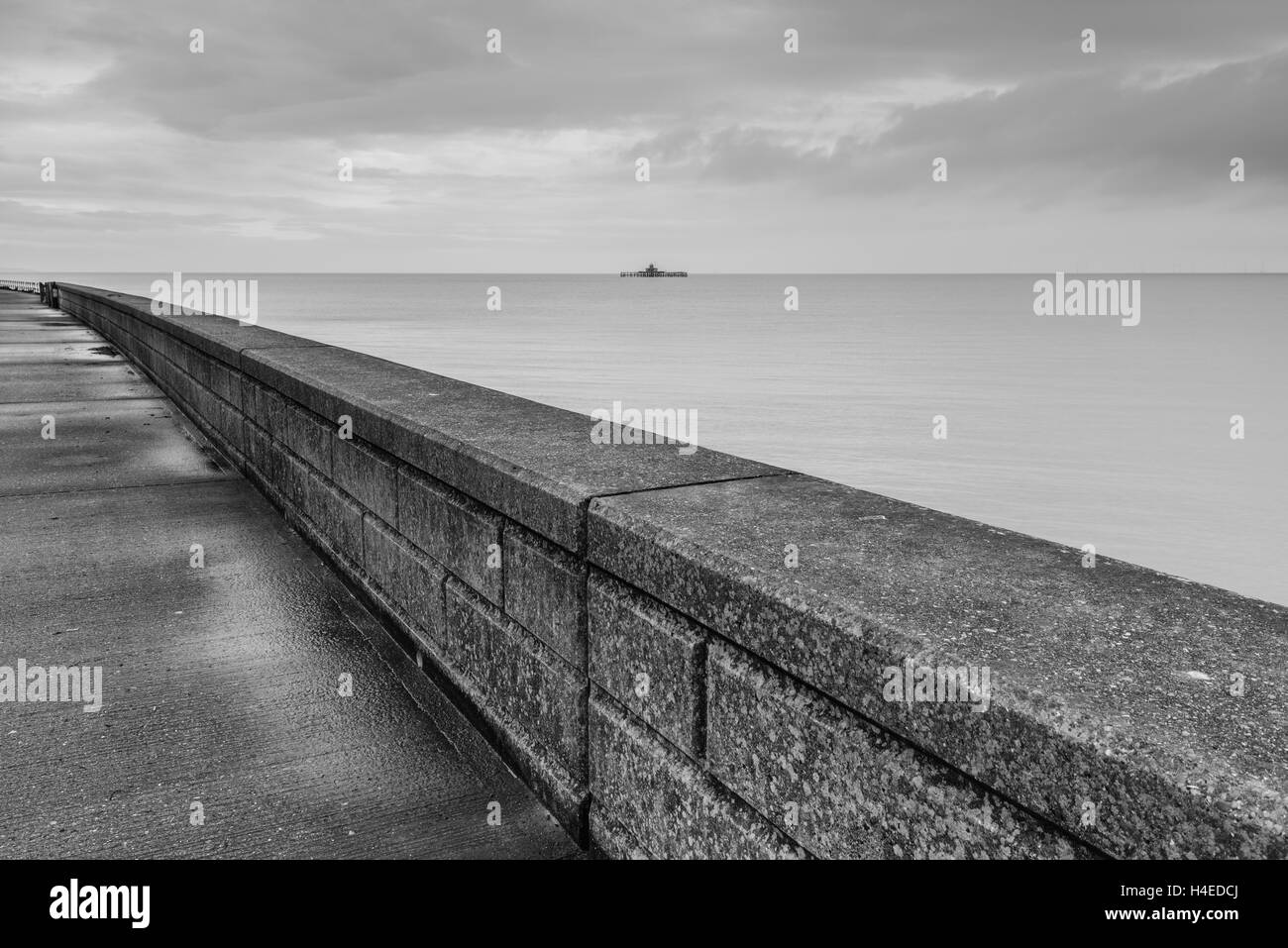 Parete di mare a Herne Bay in Kent Foto Stock