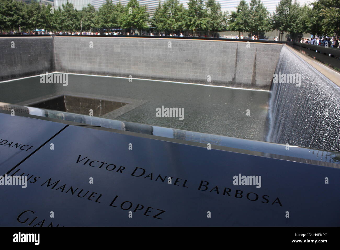 Ground Zero memorial in New York Foto Stock