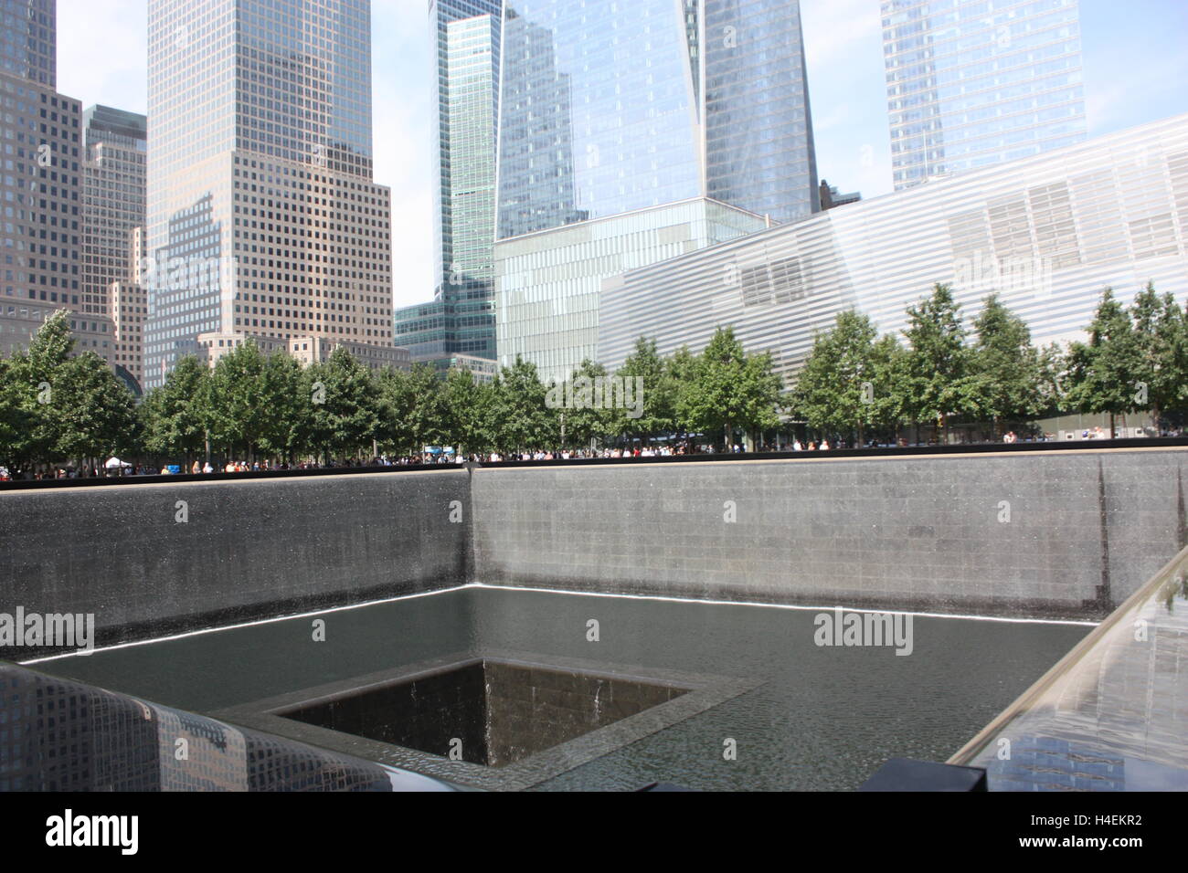 Ground Zero memorial in New York Foto Stock