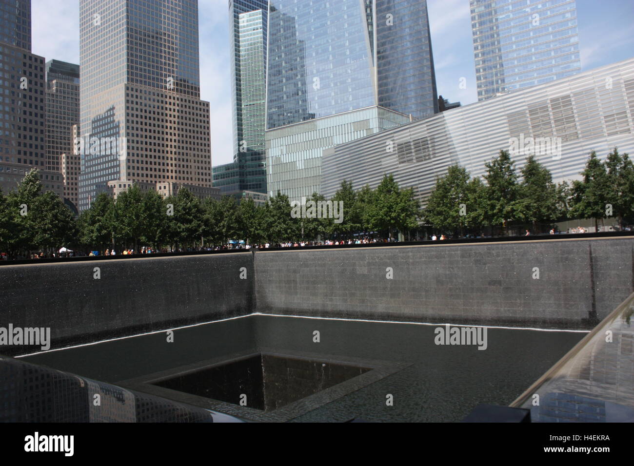 Ground Zero memorial in New York Foto Stock