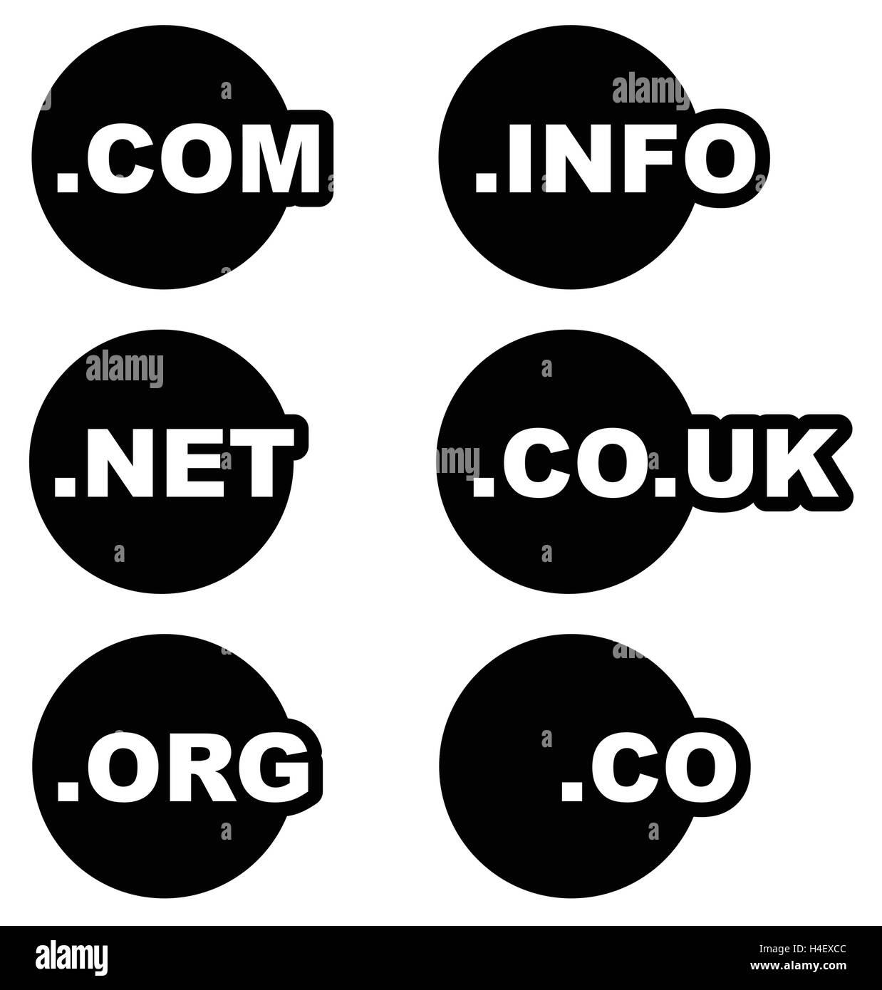 Le icone con le etichette per web servizi correlati Illustrazione Vettoriale