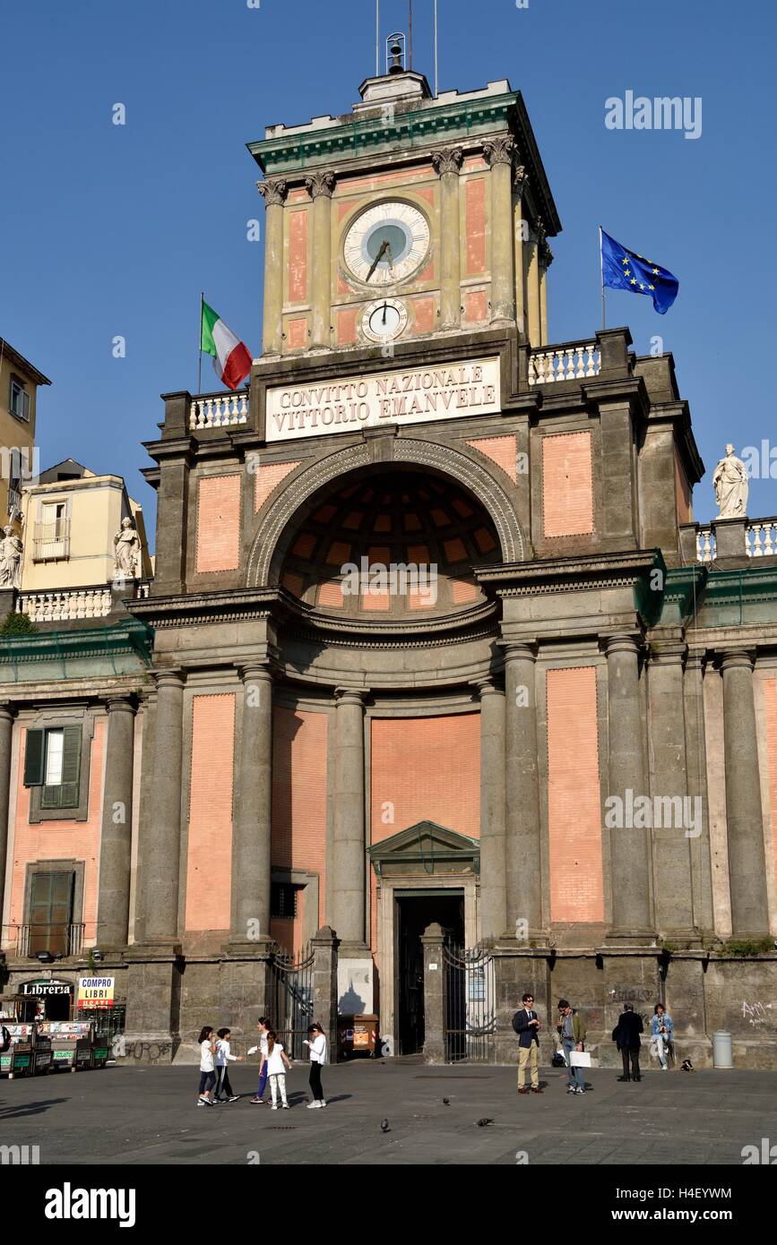 Convitto Scuola nazionale, scuola secondaria presso il Convitto Nazionale Vittorio Emanuele, Napoli, campania, Italy Foto Stock