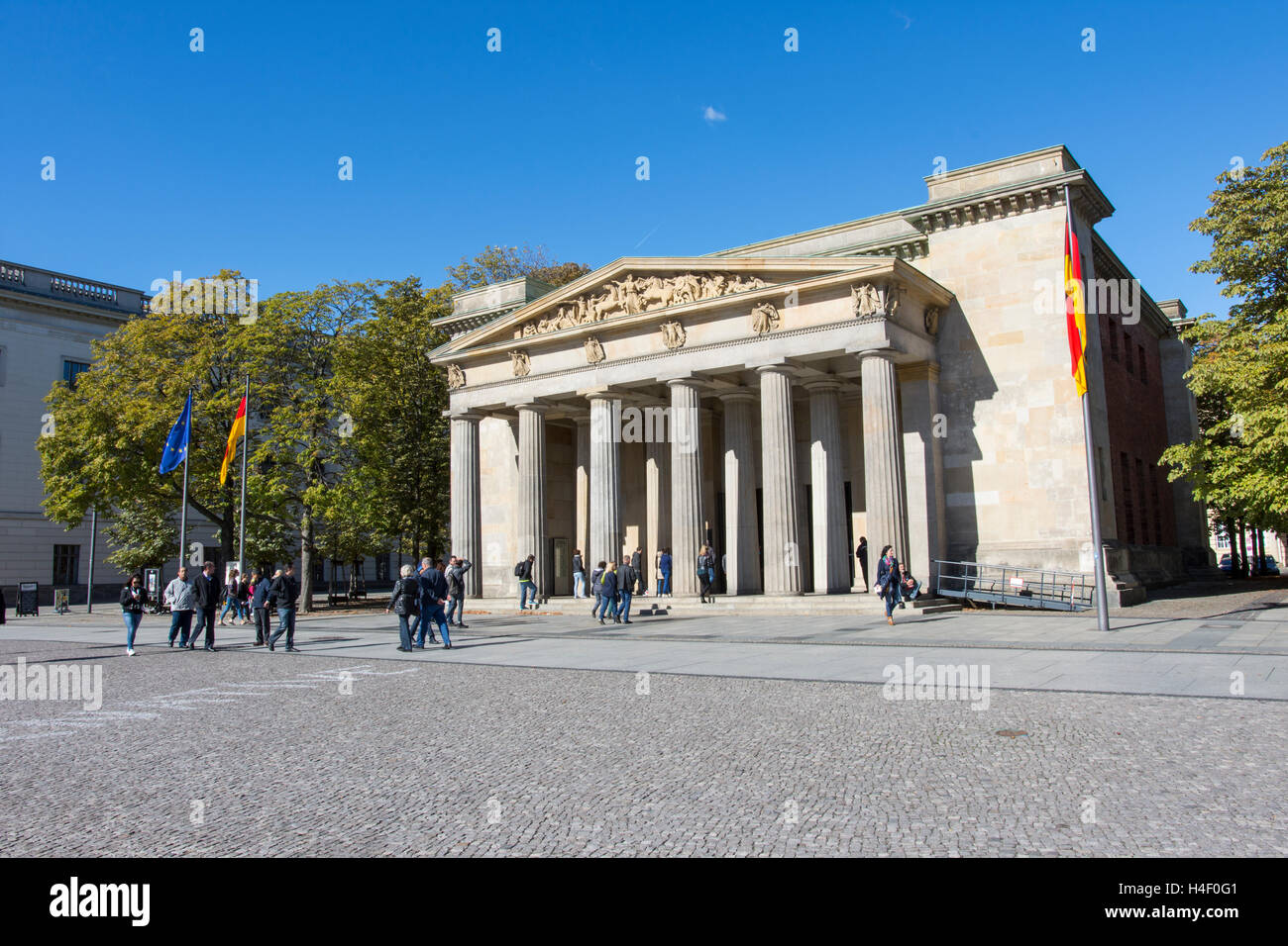 Una vista della Neue Wache di Berlino Foto Stock