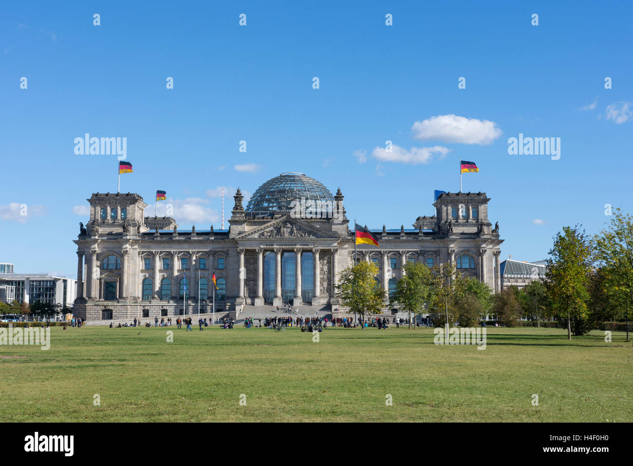 L'edificio del Reichstag, sede del parlamento tedesco a Berlino Foto Stock
