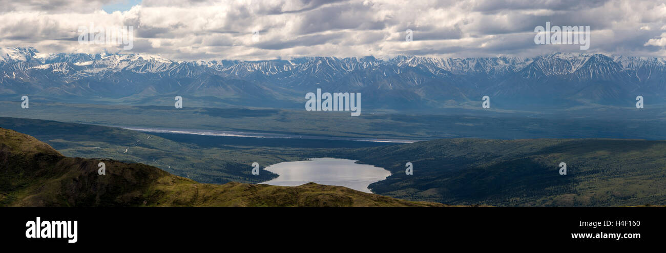 Denali (Mt. McKinley) Mountain Range, Parco Nazionale di Denali, Alaska Foto Stock