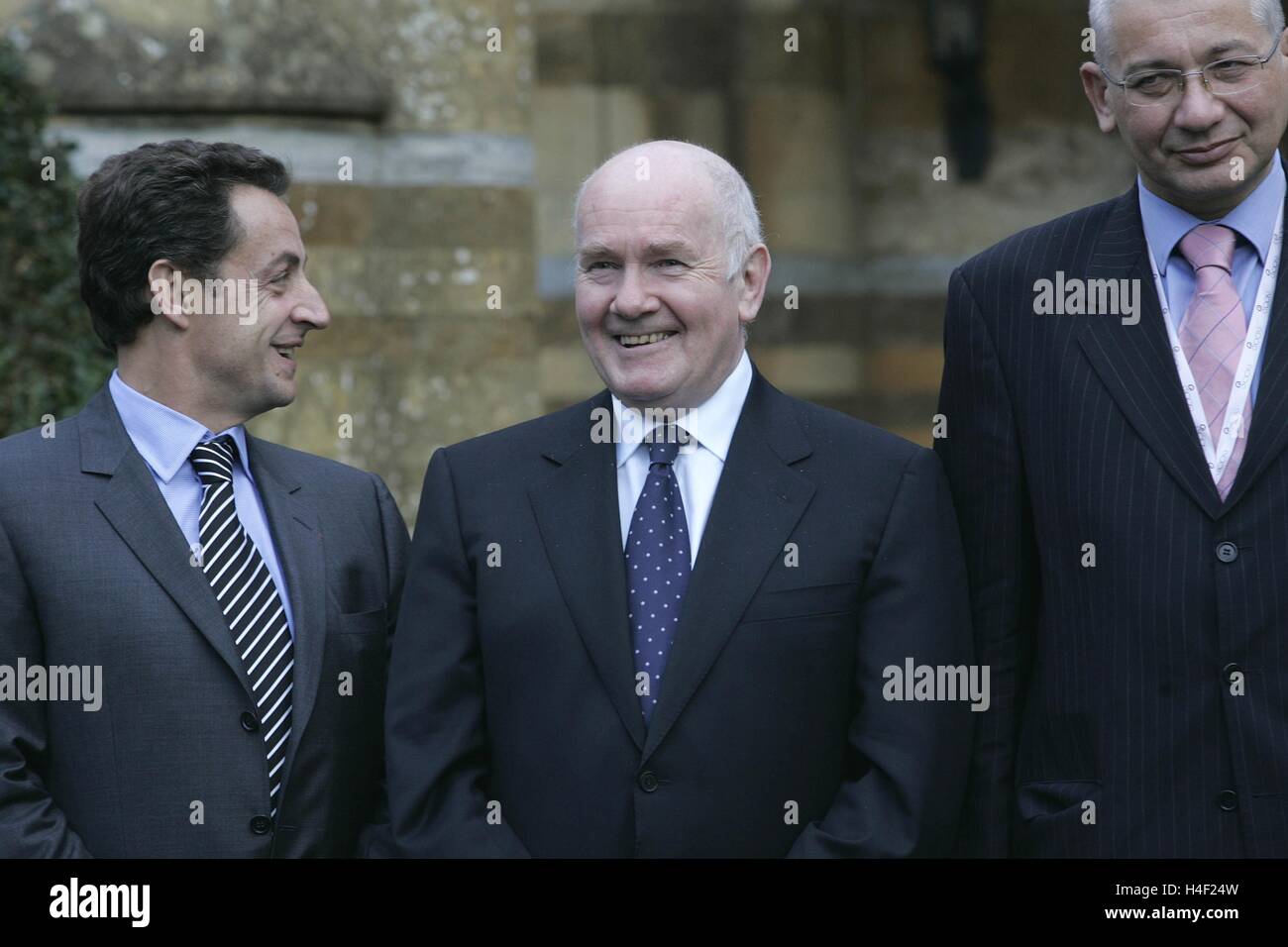 Nella foto) L) Nicolas Sarkozy, Francia Home Secretary John Reid, Ludwik DORN, Polonia. Foto Stock