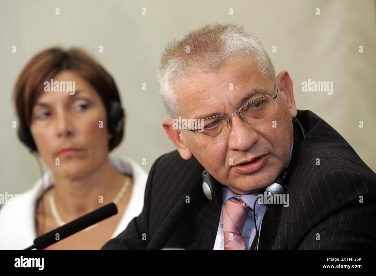L) Dawn Primarolo manodopera, MP e Ludwik DORN di Polonia, polacco politico conservatore, Foto Stock