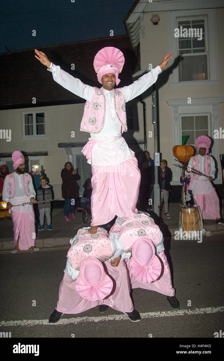 Wrotham Village festival di luci e musica Kent England Regno Unito Foto Stock