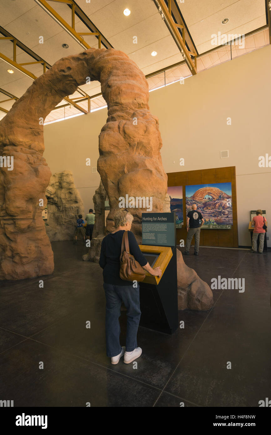 Utah, Arches National Park, Centro visitatori Foto Stock