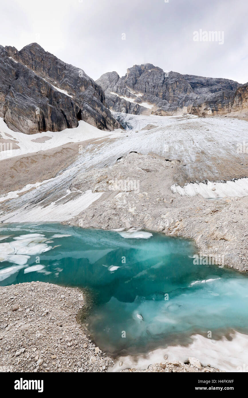 Monte Antelao, ghiacciaio. Le Dolomiti. Foto Stock